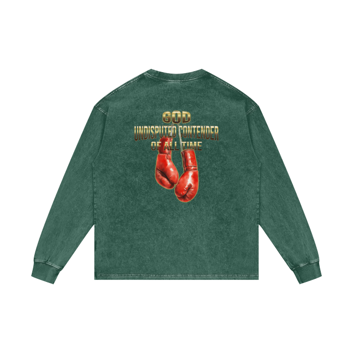 (Undisputed) Acid Wash Oversize Long Sleeve T-Shirt - 250 GSM - Image 12