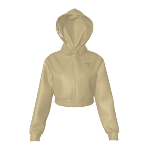 (No Matter…Good…Bad…Happy…Or Sad, God’s Soldiers Must Continue To Fight!) All-Over Print Women  Zip Up Crop Hoodie