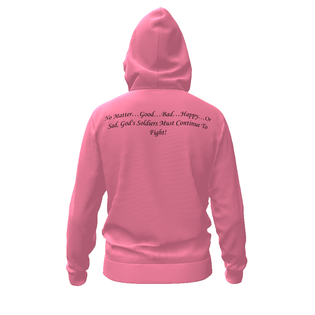 (No Matter…Good…Bad…Happy…Or Sad, God’s Soldiers Must Continue To Fight!) All-Over Print Unisex Basic Hoodie All-Over Print Men’s Zip Hoodie - Image 10