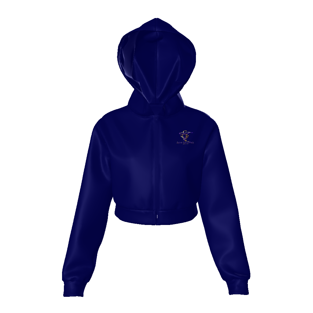 (No Matter…Good…Bad…Happy…Or Sad, God’s Soldiers Must Continue To Fight!) All-Over Print Women Zip Up Crop Hoodie - Image 11