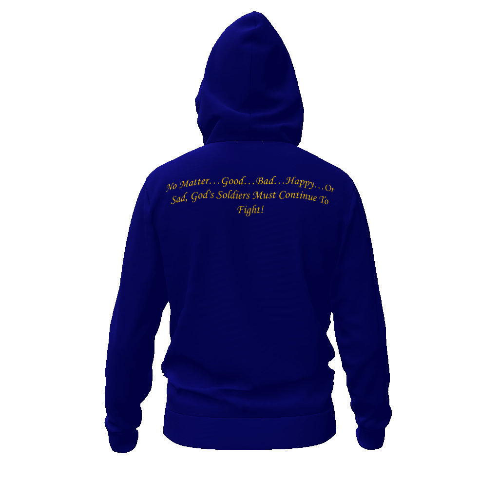 (No Matter…Good…Bad…Happy…Or Sad, God’s Soldiers Must Continue To Fight!) All-Over Print Unisex Basic Hoodie All-Over Print Men’s Zip Hoodie - Image 12
