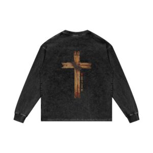 (He Did It For Me) Acid Wash Oversize Long Sleeve T-Shirt – 250 GSM