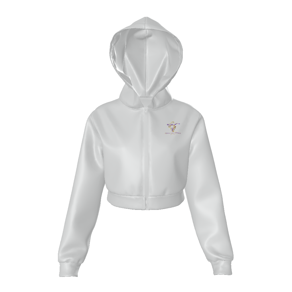 (No Matter…Good…Bad…Happy…Or Sad, God’s Soldiers Must Continue To Fight!) All-Over Print Women Zip Up Crop Hoodie - Image 3