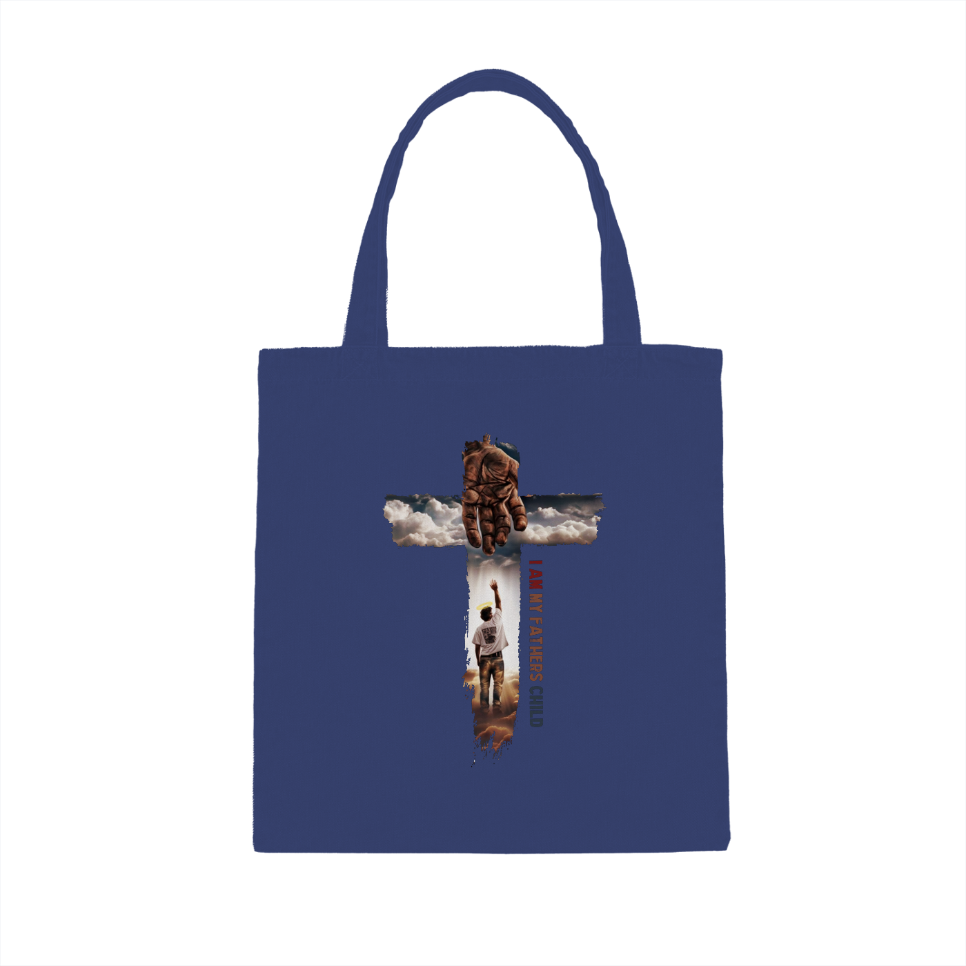 I Am My Fathers Child Streetwear Denim Tote Bag