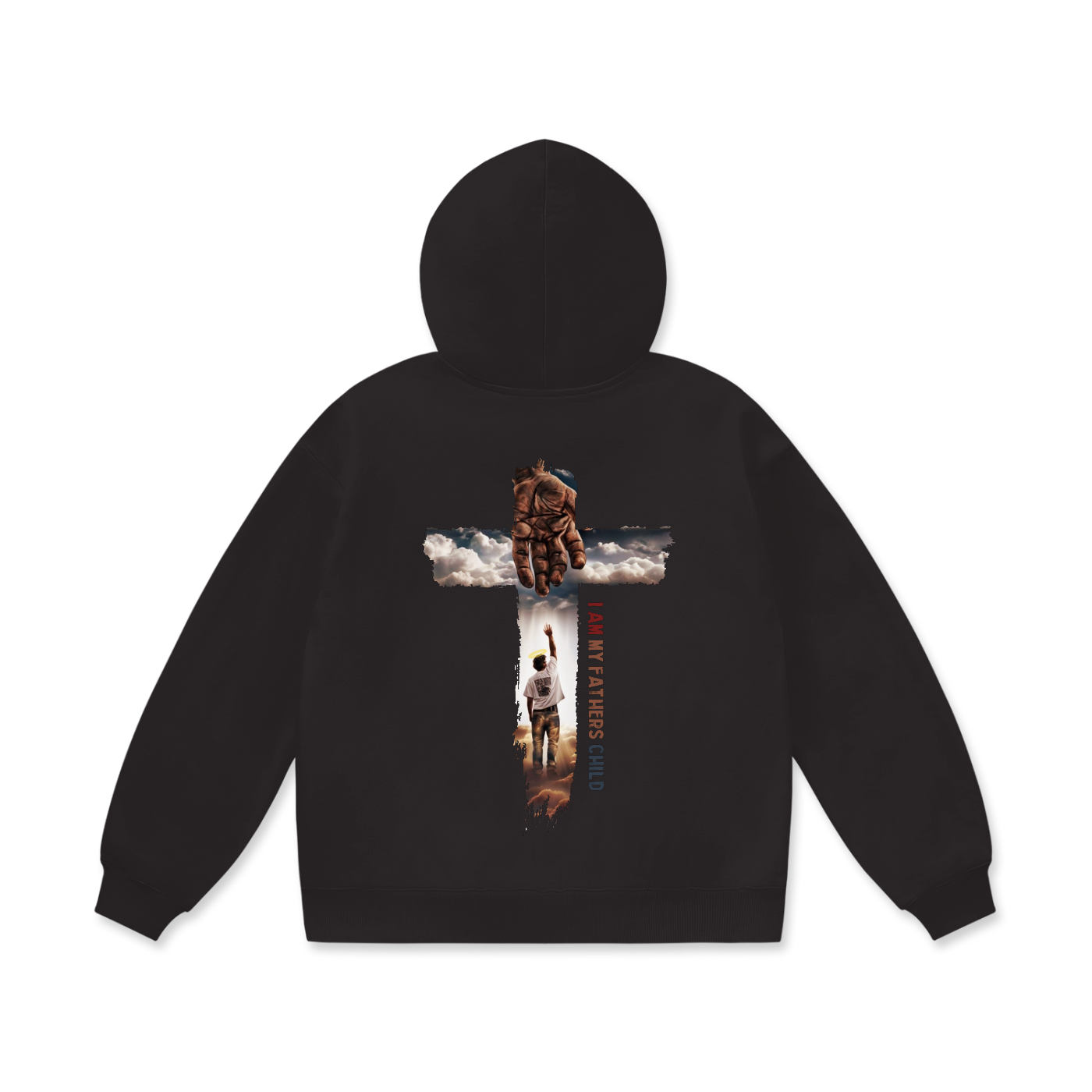I Am My Fathers Child Oversize Heavyweight Fleece Hoodie - 460 GSM - Image 8
