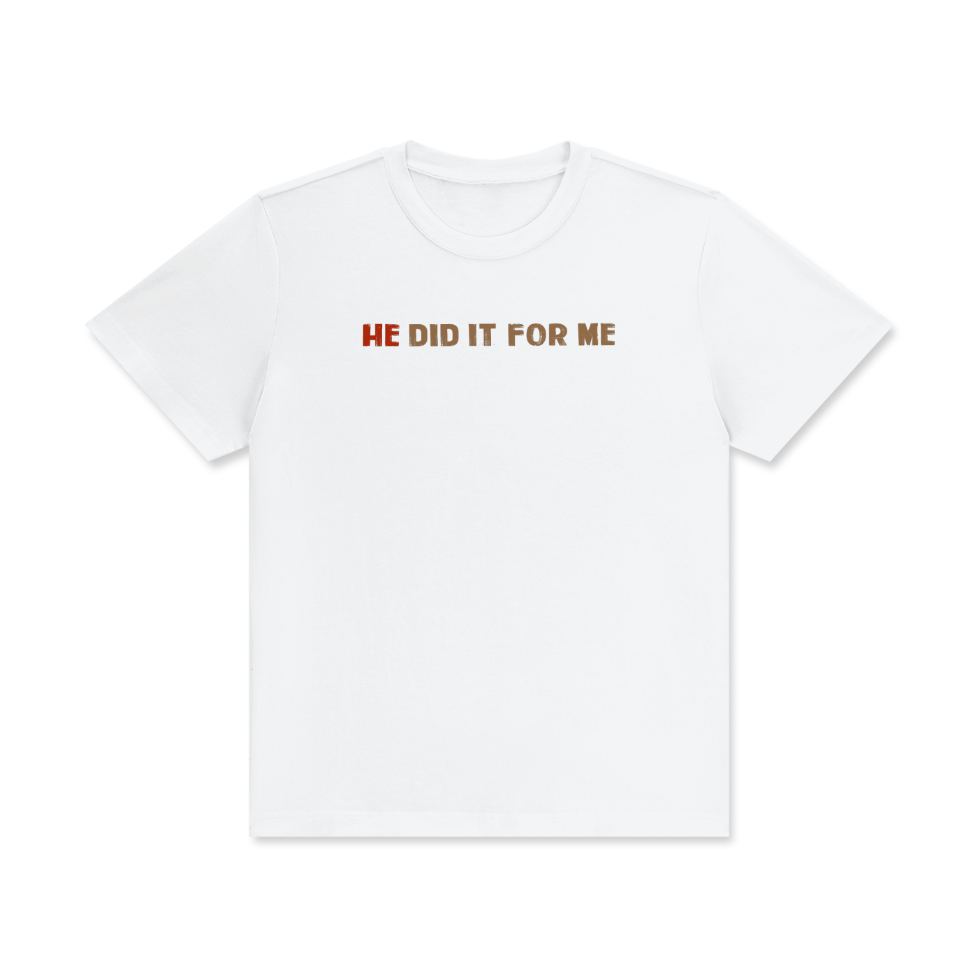 He Did It For Me Unisex Classic Crew Neck Cotton T-Shirt - Image 2