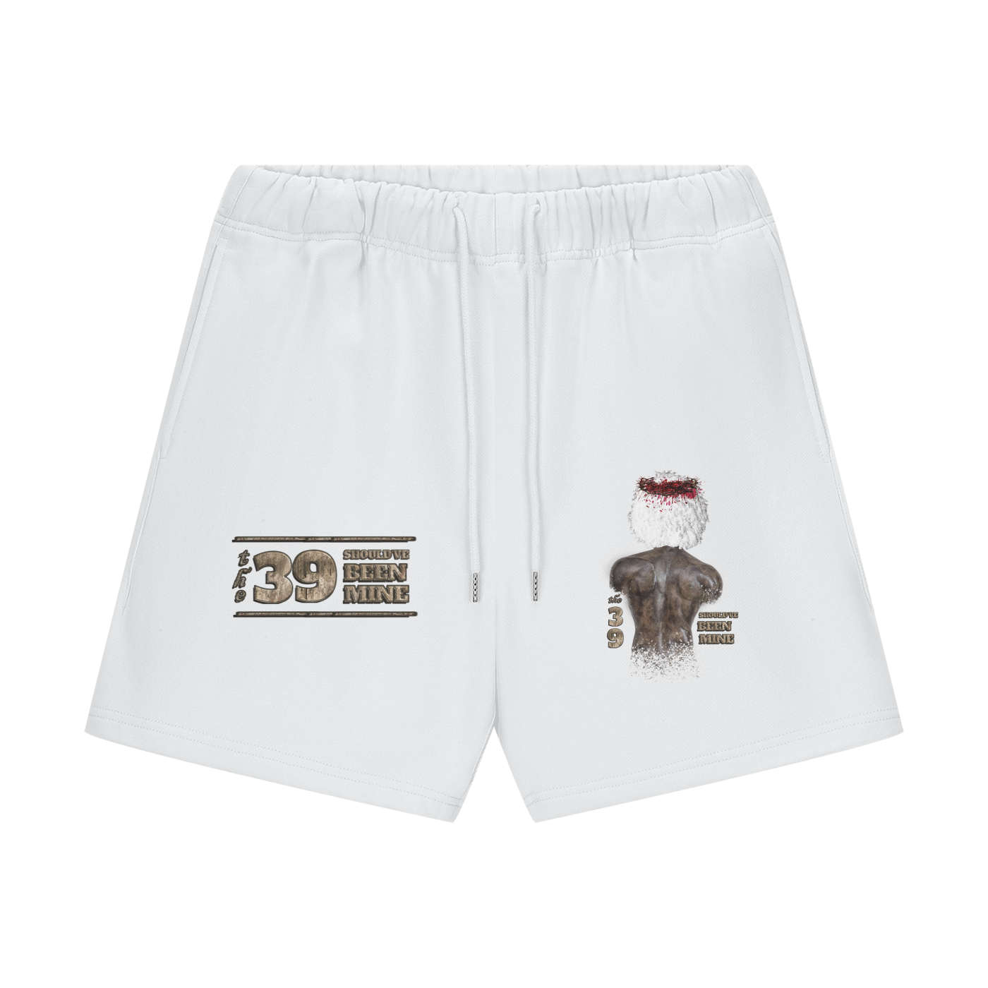 The 39 Shouldve Been Mine Streetwear Unisex Heavyweight 460G Fleece Loose Fit Shorts - Image 9