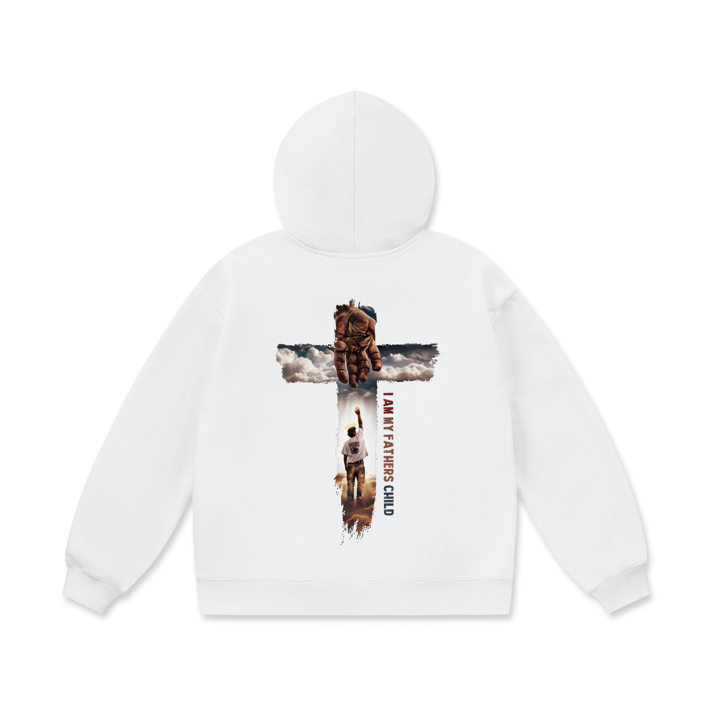 I Am My Fathers Child Oversize Heavyweight Fleece Hoodie - 460 GSM - Image 2