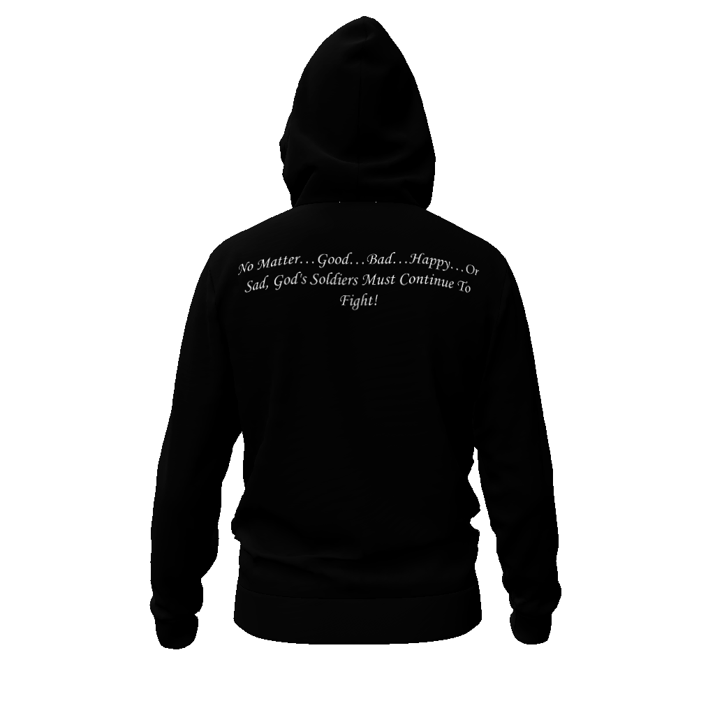 (No Matter…Good…Bad…Happy…Or Sad, God’s Soldiers Must Continue To Fight!) All-Over Print Unisex Basic Hoodie All-Over Print Men’s Zip Hoodie - Image 6