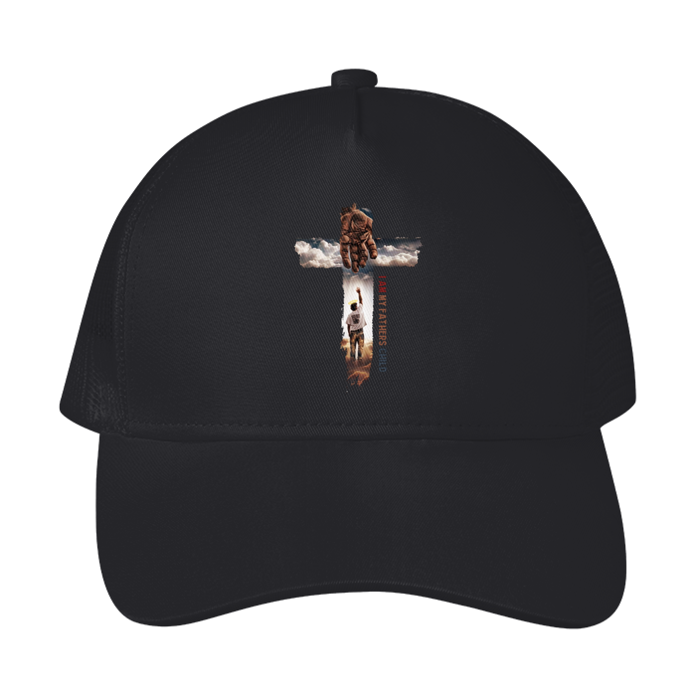 I Am My Fathers Child Mesh Trucker Hat - Image 3
