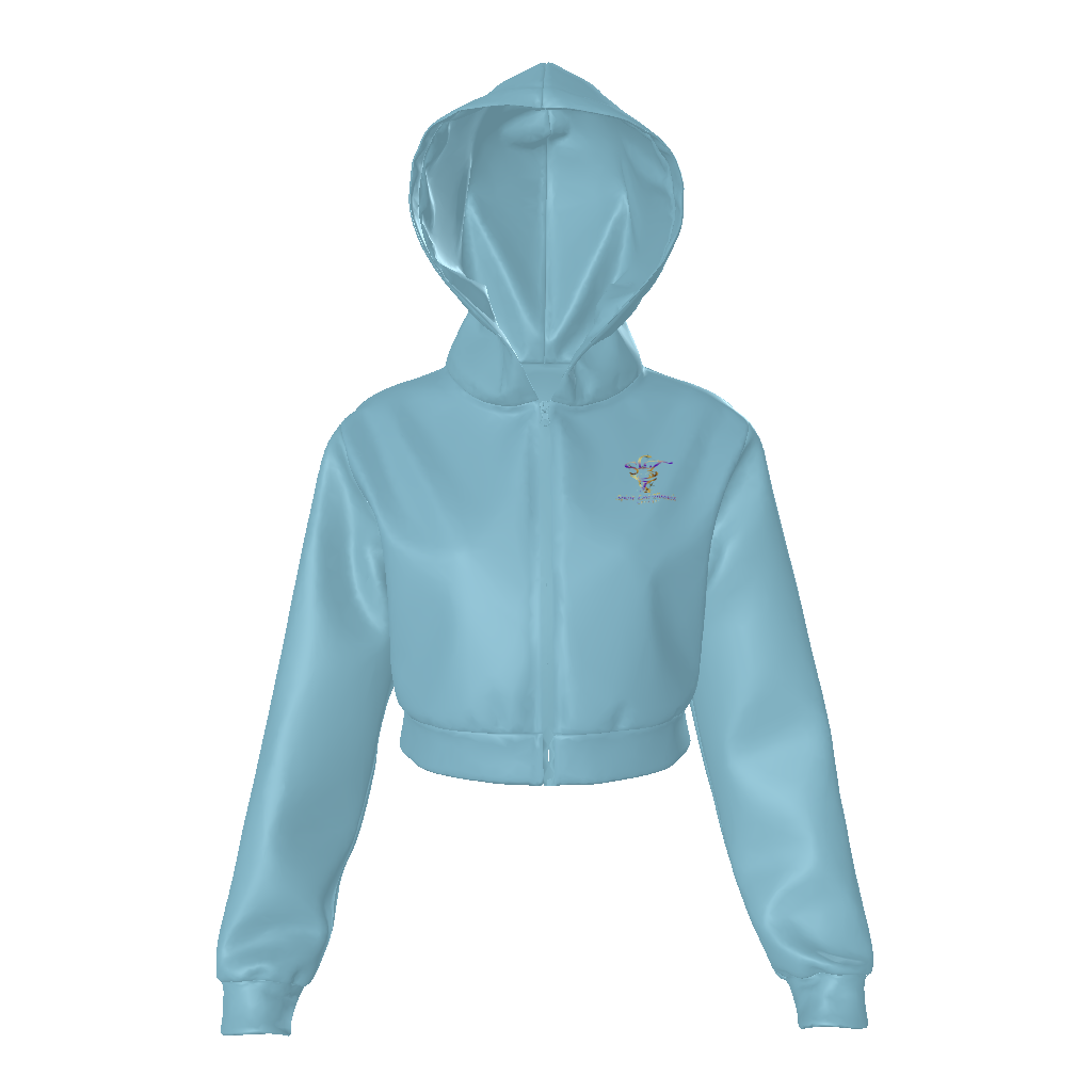 (No Matter…Good…Bad…Happy…Or Sad, God’s Soldiers Must Continue To Fight!) All-Over Print Women Zip Up Crop Hoodie - Image 7