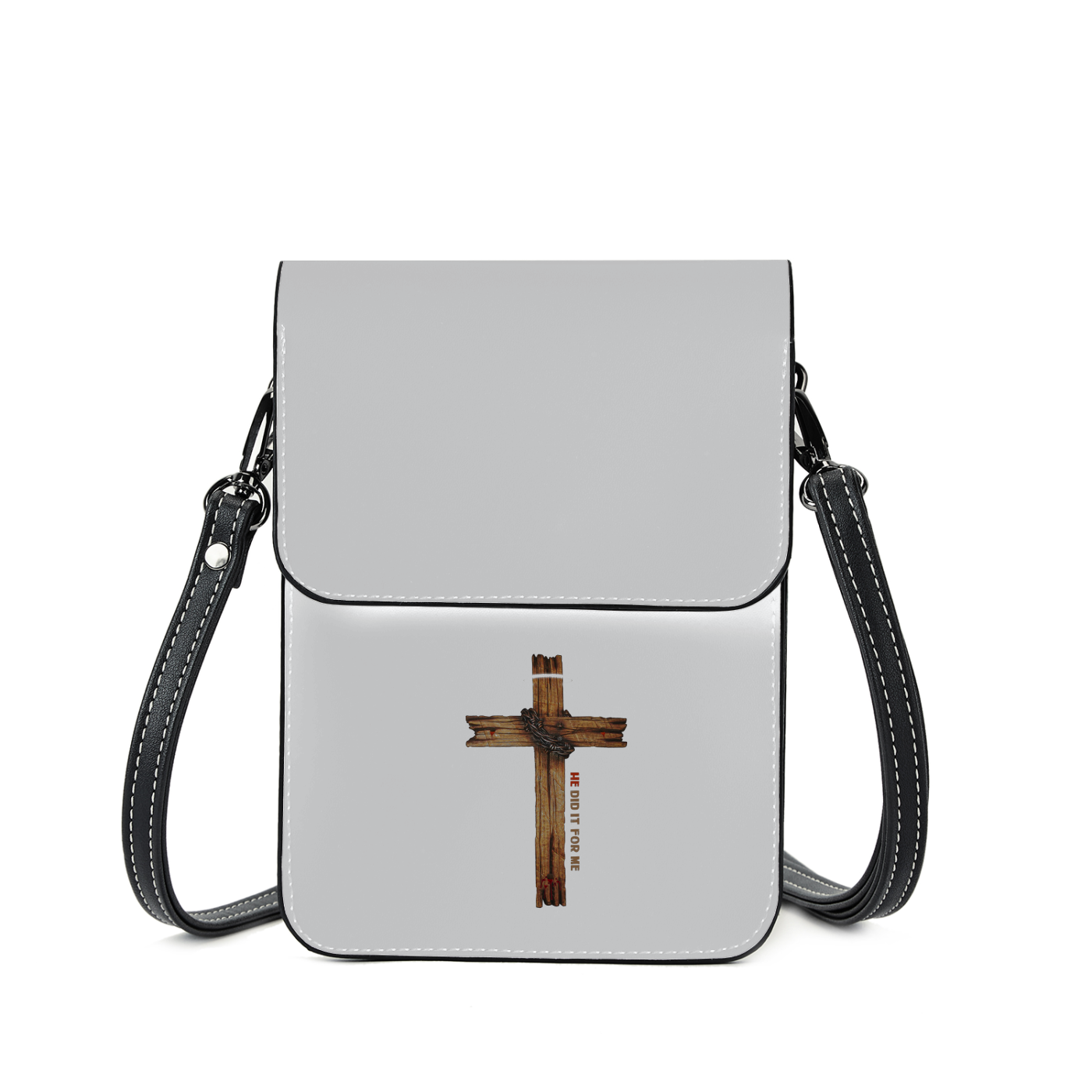He Did It For Me All-Over Print Leather Phone Bag - Image 2