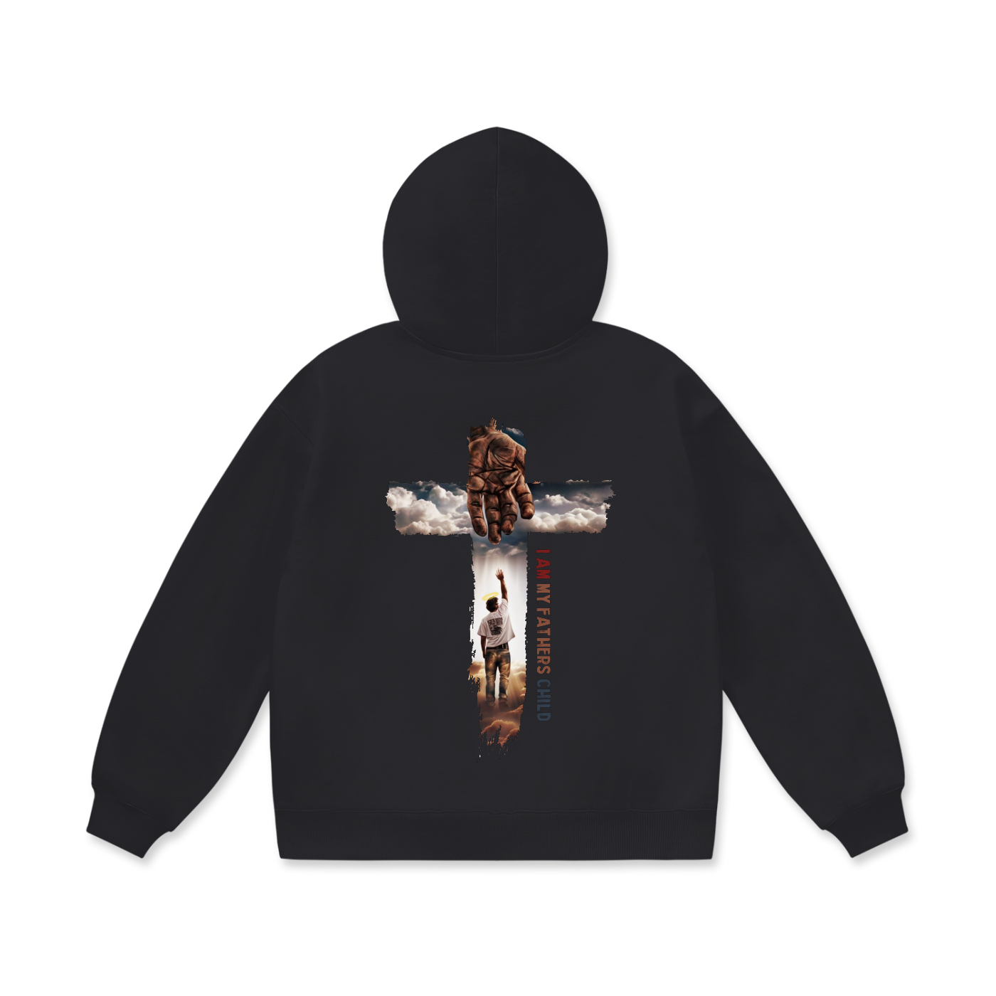 I Am My Fathers Child Oversize Heavyweight Fleece Hoodie - 460 GSM - Image 4