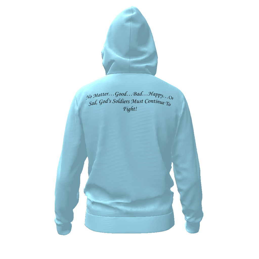 (No Matter…Good…Bad…Happy…Or Sad, God’s Soldiers Must Continue To Fight!) All-Over Print Unisex Basic Hoodie All-Over Print Men’s Zip Hoodie - Image 8