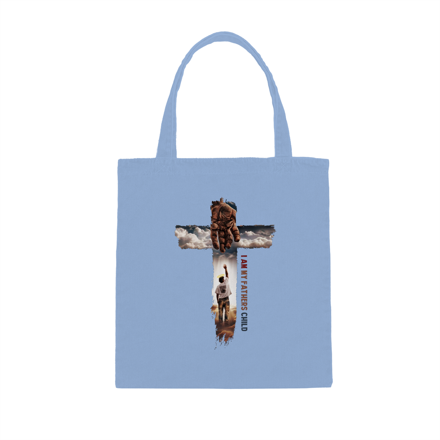 I Am My Fathers Child Streetwear Denim Tote Bag - Image 2