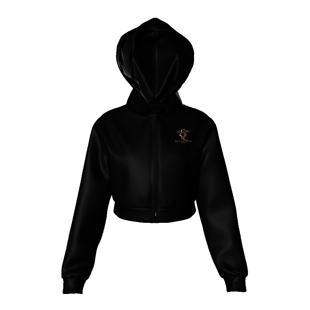 (No Matter…Good…Bad…Happy…Or Sad, God’s Soldiers Must Continue To Fight!) All-Over Print Women Zip Up Crop Hoodie - Image 9