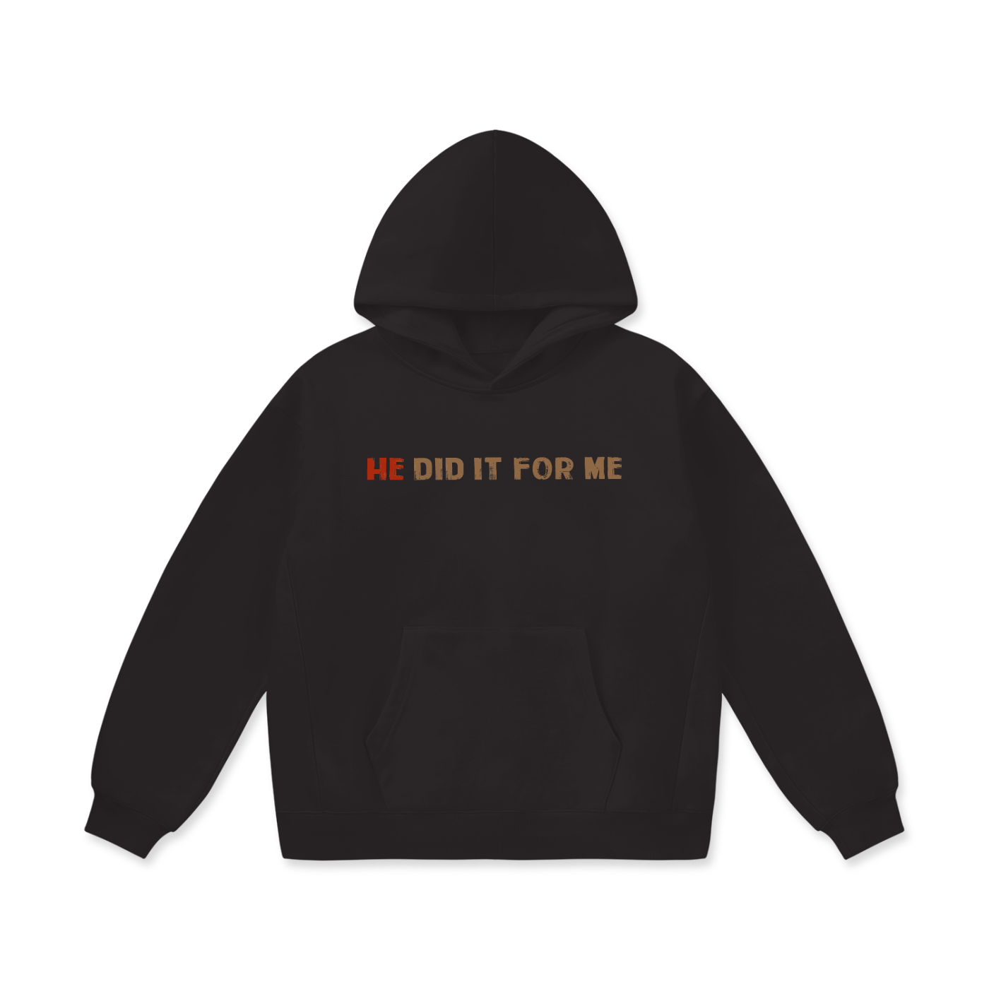 He Did It For Me Oversize Heavyweight Fleece Hoodie - 460 GSM - Image 7