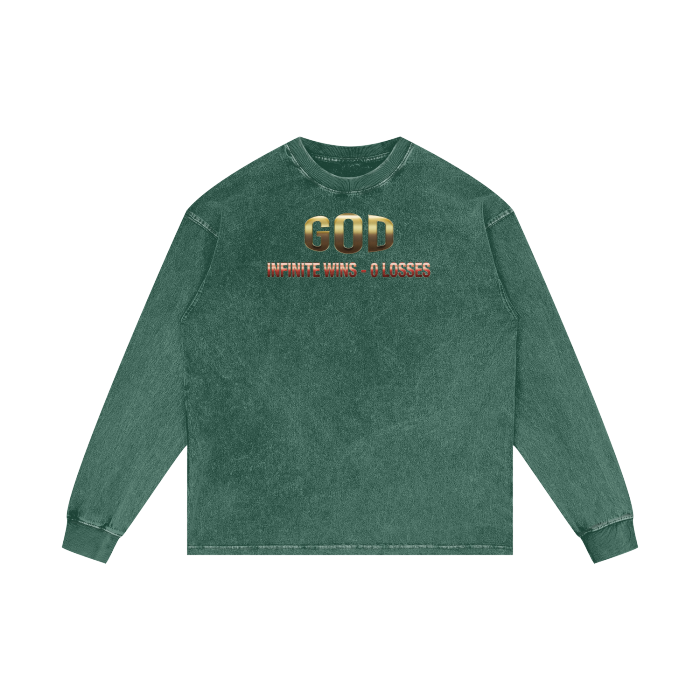 (Undisputed) Acid Wash Oversize Long Sleeve T-Shirt - 250 GSM - Image 11
