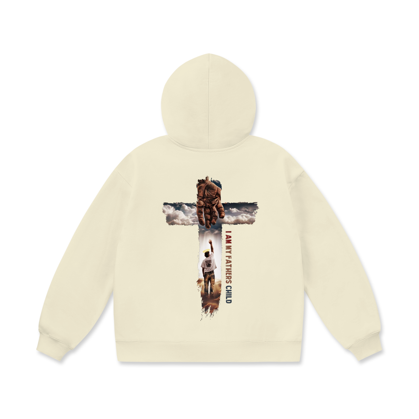 I Am My Fathers Child Oversize Heavyweight Fleece Hoodie - 460 GSM - Image 6