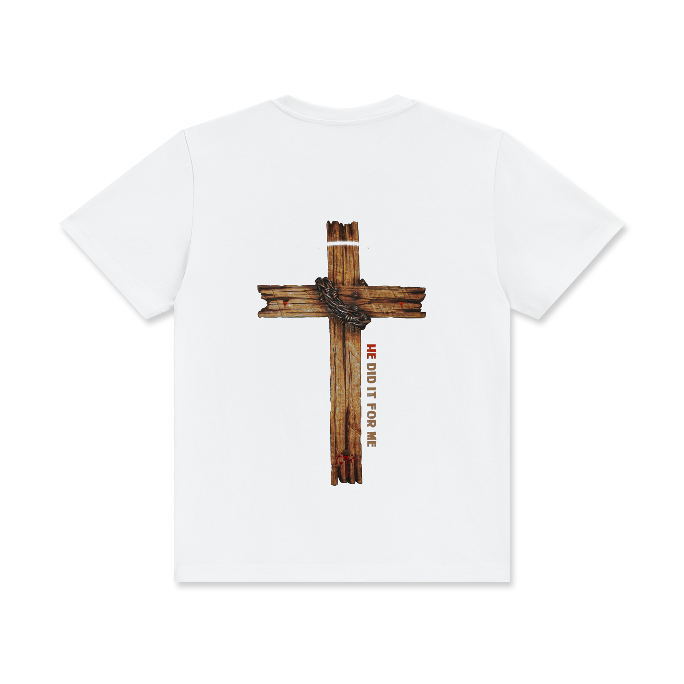 He Did It For Me Unisex Classic Crew Neck Cotton T-Shirt - Image 3