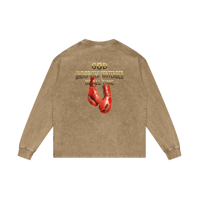 (Undisputed) Acid Wash Oversize Long Sleeve T-Shirt - 250 GSM - Image 10