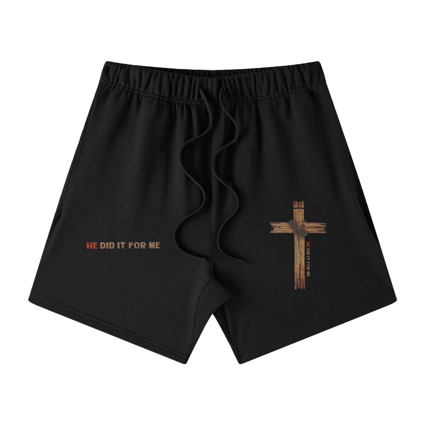 He Did If For Me Streetwear Unisex Heavyweight Earth Tone Loose Fit FOG 100% Cotton Shorts