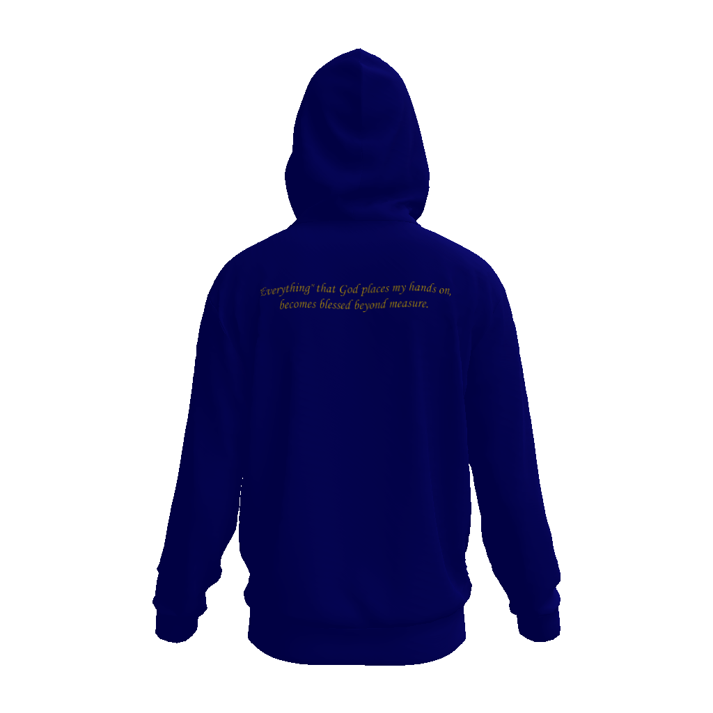 "Everything" that God places my hands on, becomes blessed beyond measure. All-Over Print Unisex Basic Hoodie - Image 14