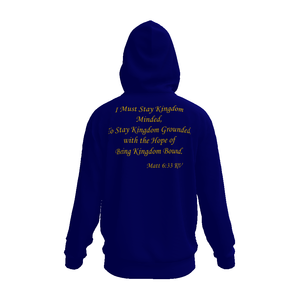 (I Must Stay Kingdom Minded, To Stay Kingdom Grounded, with the Hope of Being Kingdom Bound. Matt 6:33 KJV) All-Over Print Unisex Basic Hoodie - Image 2