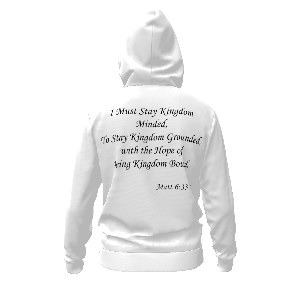 (I Must Stay Kingdom Minded, To Stay Kingdom Grounded, with the Hope of Being Kingdom Bound. Matt 6:33 KJV) All-Over Print Unisex Basic Hoodie All-Over Print Men's Zip Hoodie - Image 4