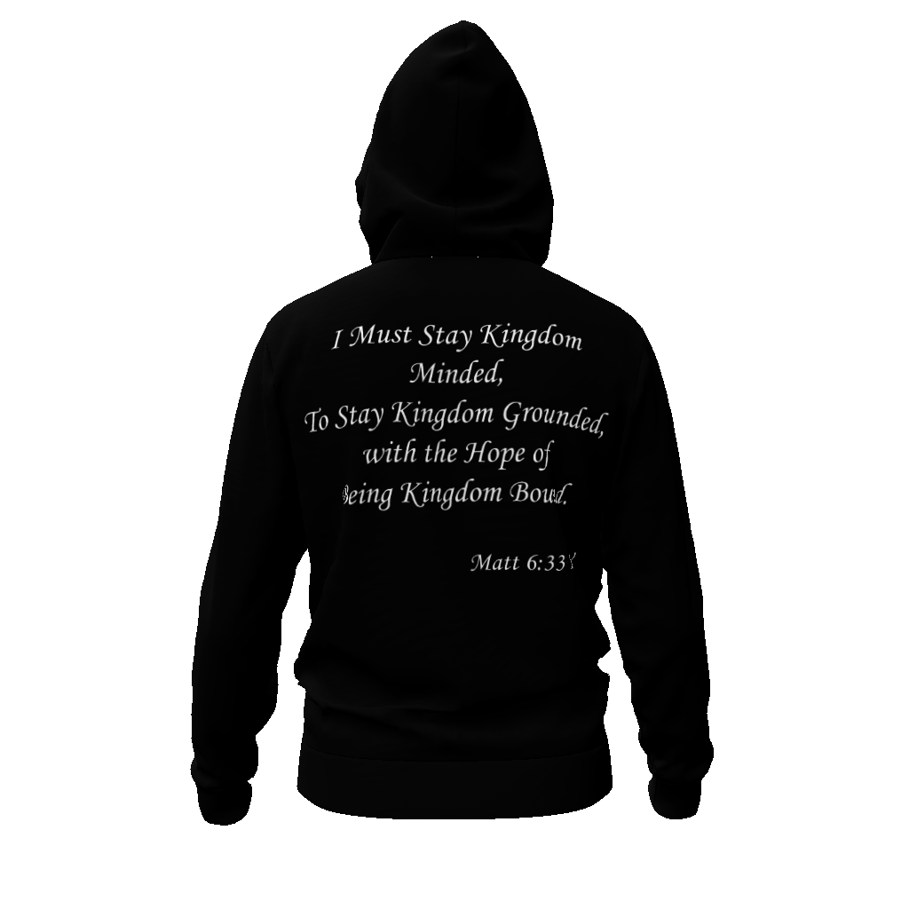 (I Must Stay Kingdom Minded, To Stay Kingdom Grounded, with the Hope of Being Kingdom Bound. Matt 6:33 KJV) All-Over Print Unisex Basic Hoodie All-Over Print Men's Zip Hoodie - Image 8
