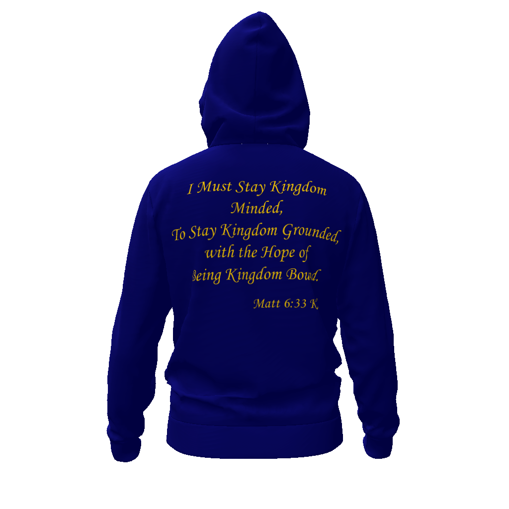 (I Must Stay Kingdom Minded, To Stay Kingdom Grounded, with the Hope of Being Kingdom Bound. Matt 6:33 KJV) All-Over Print Unisex Basic Hoodie All-Over Print Men's Zip Hoodie - Image 10