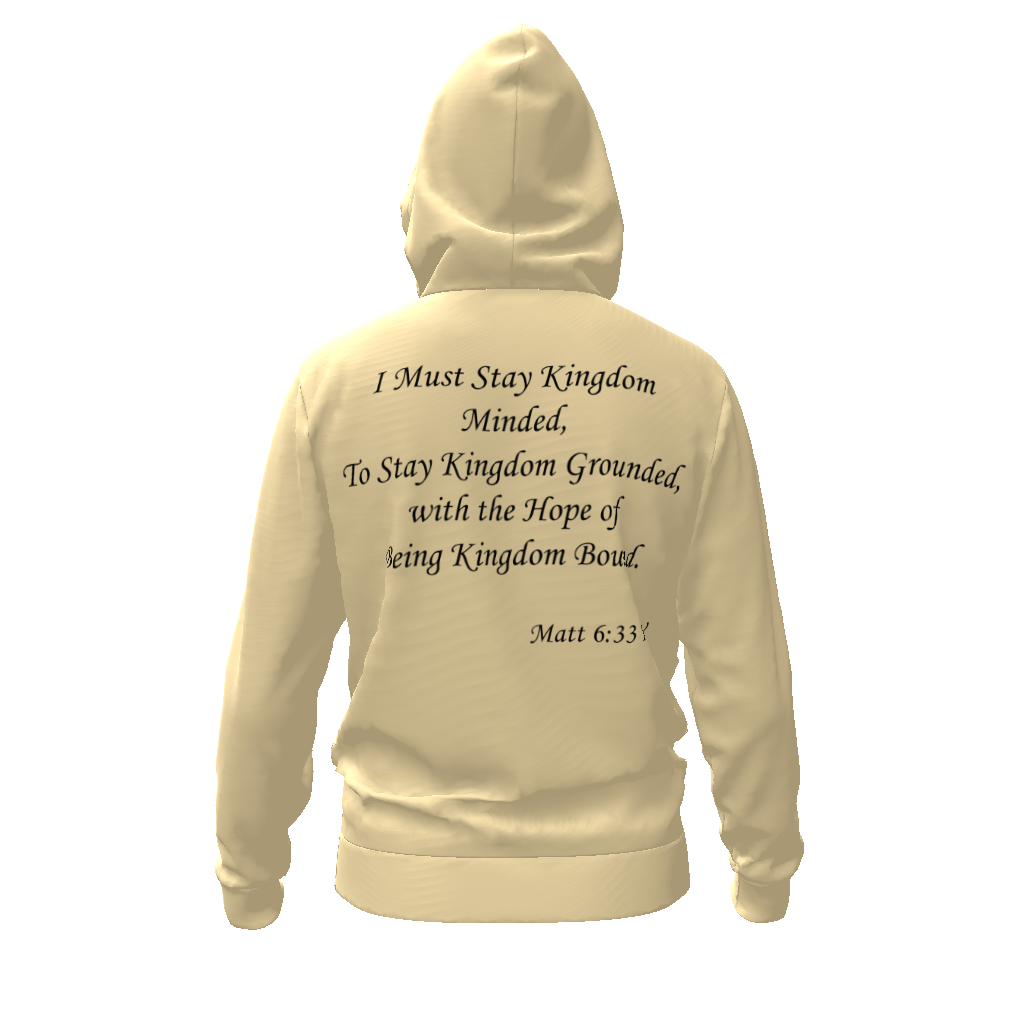 (I Must Stay Kingdom Minded, To Stay Kingdom Grounded, with the Hope of Being Kingdom Bound. Matt 6:33 KJV) All-Over Print Unisex Basic Hoodie All-Over Print Men's Zip Hoodie - Image 12