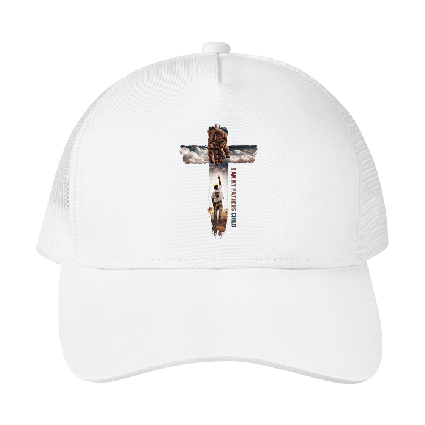 I Am My Fathers Child Mesh Trucker Hat - Image 2