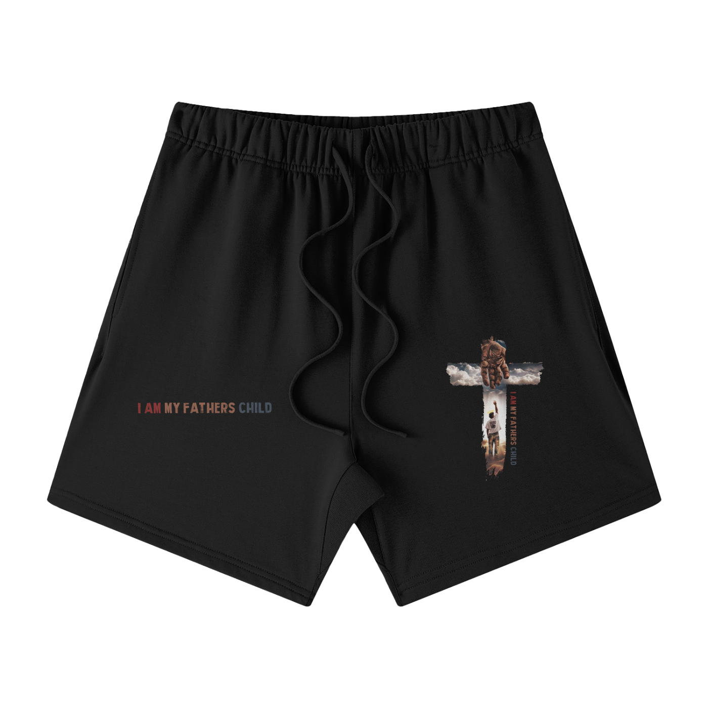 I Am My Fathers Child Streetwear Unisex Heavyweight Earth Tone Loose Fit FOG 100% Cotton Shorts - Image 29
