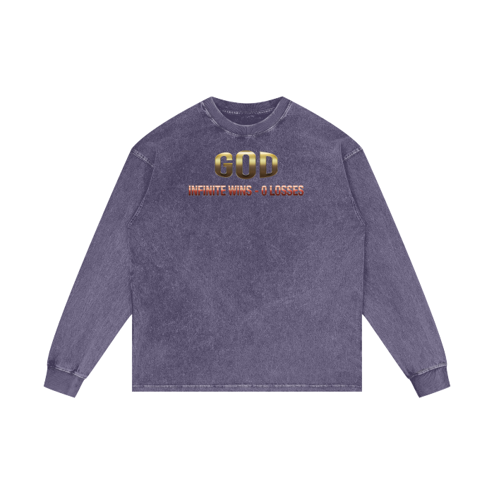 (Undisputed) Acid Wash Oversize Long Sleeve T-Shirt - 250 GSM - Image 7
