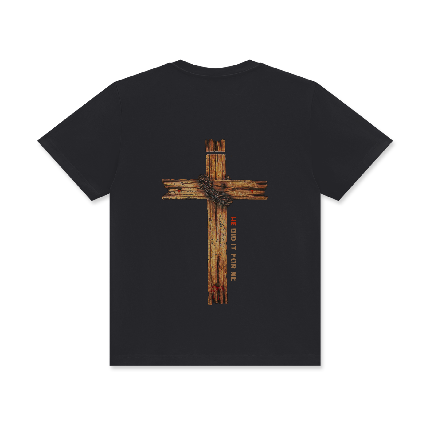 He Did It For Me Unisex Classic Crew Neck Cotton T-Shirt - Image 4