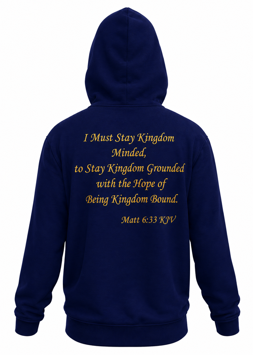 (I Must Stay Kingdom Minded, To Stay Kingdom Grounded, with the Hope of Being Kingdom Bound. Matt 6:33 KJV) All-Over Print Unisex Basic Hoodie All-Over Print Men's Zip Hoodie – 385 GSM - Image 10