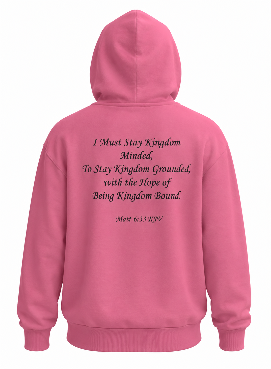 (I Must Stay Kingdom Minded, To Stay Kingdom Grounded, with the Hope of Being Kingdom Bound. Matt 6:33 KJV) All-Over Print Unisex Basic Hoodie All-Over Print Men's Zip Hoodie – 385 GSM - Image 2