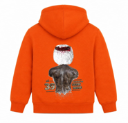 “The 39 Should’ve Been Mine” Full-Zip Hoodie — Blaze Orange Graphic Streetwear Hoodie 350 GSM - Image 2